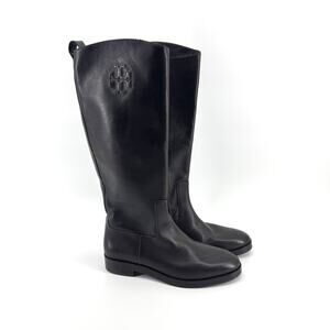 Tory Burch The Riding Boot Milano Mezzo - Womens Size 11 - Brown Calf Leather